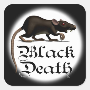 Zwarte dood Rat Stickers
