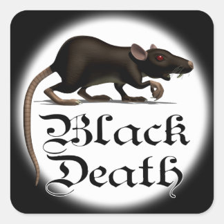 Zwarte dood Rat Stickers