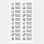 Zwarte Doodle Kip School Daycare Kamp Naam Labels (Vel)