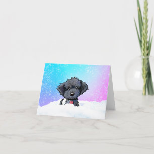 Zwarte Doodle Puppy  Kaart