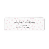 zwarte doodle swirl modern adres etiket (Voorkant)