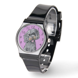 Zwarte DOODLEMOJI Horloge