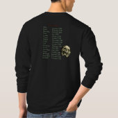 Zwarte Doodse Europese Tour tweezijdig T-shirt (Achterkant)