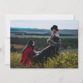 Zwarte doodskist tot de dood Hart Gothic Foto Save The Date (Achterkant)