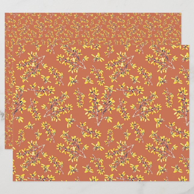 Zwarte doorn vertakt herfstkleuren (Voorkant / Achterkant)