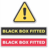 ZWARTE DOOS GEMONTEERD STICKER (Voorkant)