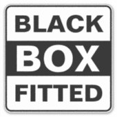 Zwarte doos gemonteerd sticker (Voorkant)