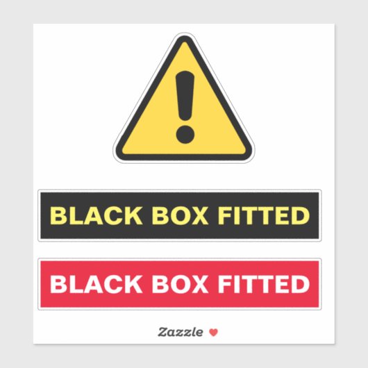 ZWARTE DOOS GEMONTEERDE STICKER (Vel)