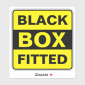 Zwarte doos Ingebouwde Sticker (auto teken) (Vel)