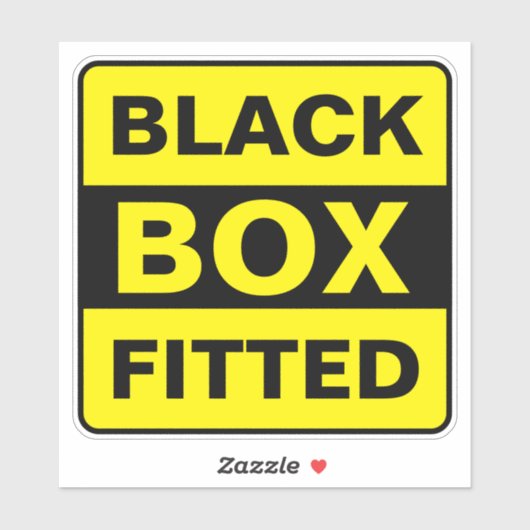 Zwarte doos Ingebouwde Sticker (auto teken) (Vel)