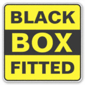 Zwarte doos Ingebouwde Sticker (auto teken) (Voorkant)