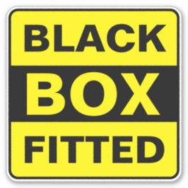 Zwarte doos Ingebouwde Sticker (auto teken)