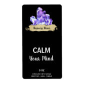 Zwarte doos met kristal-witch-labels etiket (Voorkant)