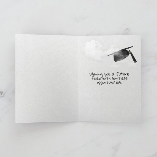 zwarte dop in de lucht met tassel kaart (Binnen)