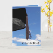 zwarte dop met tassel in de lucht kaart (Gele Bloem)