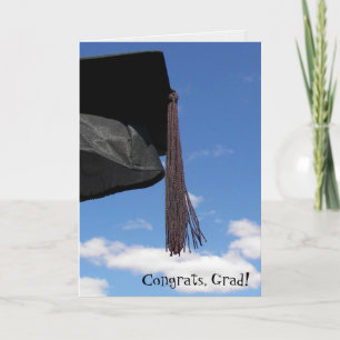 zwarte dop met tassel in de lucht kaart