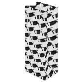 zwarte dopjes met tassel wijn cadeautas (Achterkant Gekanteld)