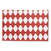 Zwarte Dot Red en witte Harlequin Kussensloop (Achterkant-Links)