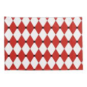 Zwarte Dot Red en witte Harlequin Kussensloop (Achterkant-Rechts)