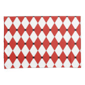 Zwarte Dot Red en witte Harlequin Kussensloop (Voorkant-Rechts)