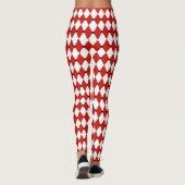 Zwarte Dot Red en witte Harlequin Leggings (Achterkant)