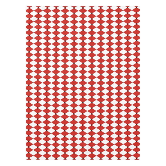 Zwarte Dot Red en witte Harlequin Tafelkleed (Voorkant)