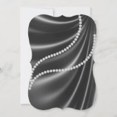 ZWARTE DOUANESTEUN, DIAMOND ELEGANT KLASSE WEDING KAART (Achterkant)