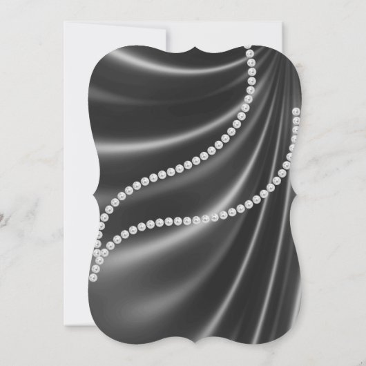 ZWARTE DOUANESTEUN, DIAMOND ELEGANT KLASSE WEDING KAART (Achterkant)