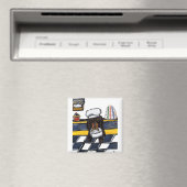 Zwarte Doxie Chef Magneet (Insitu (Vaatwasser))