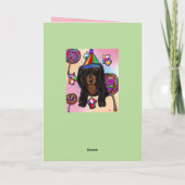 Zwarte Doxie Kaart (Achterkant)