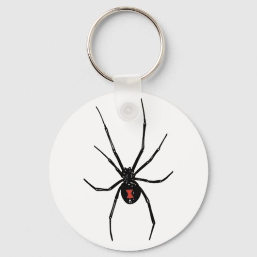 ZWARTE DRAADW SPIDER SLEUTELHANGER KEYRING (Voorkant)