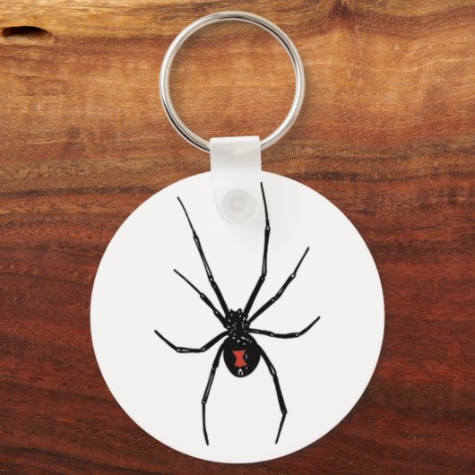 ZWARTE DRAADW SPIDER SLEUTELHANGER KEYRING (Voorkant)