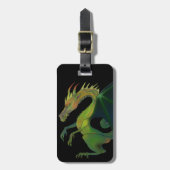 Zwarte draak bagagelabel (Voorkant verticaal)