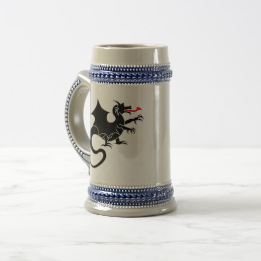 Zwarte draak bierpul (Voorkant links)
