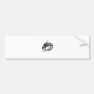Zwarte draak bumpersticker