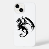 Zwarte draak Case-Mate iPhone case (Achterkant)
