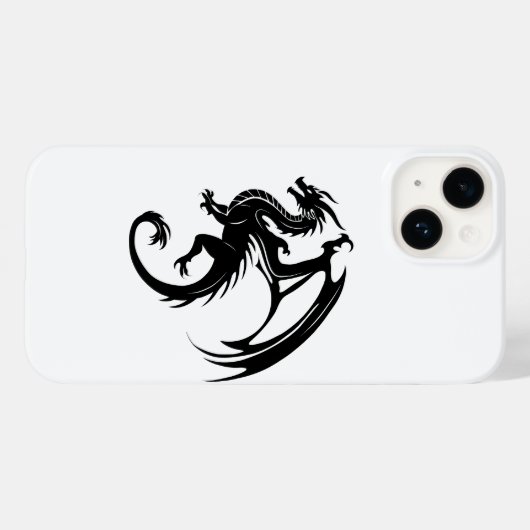 Zwarte draak Case-Mate iPhone case (Achterkant (horizontaal))
