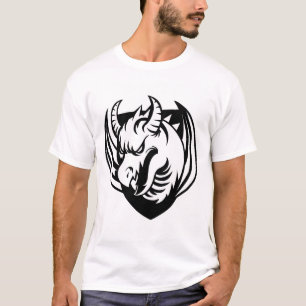 Zwarte Draak Fantasie Grafisch T-shirt