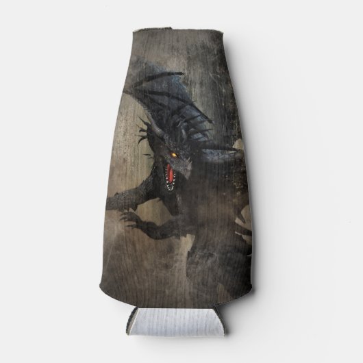 Zwarte draak flesjeskoeler (Voorkant)