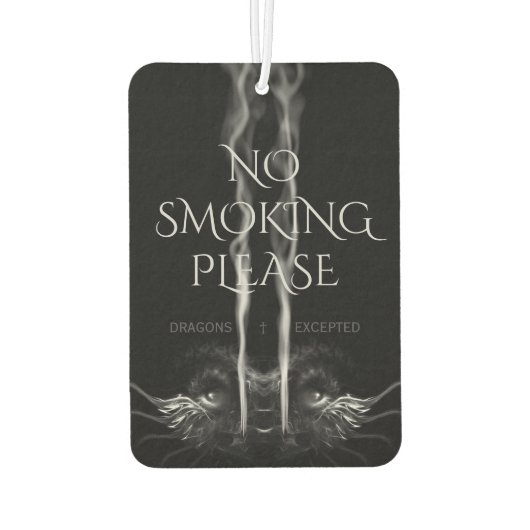 Zwarte draak "Geen roken" Luchtverfrisser (Achterkant)