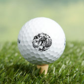 Zwarte draak golfballen (Insitu Shirt)