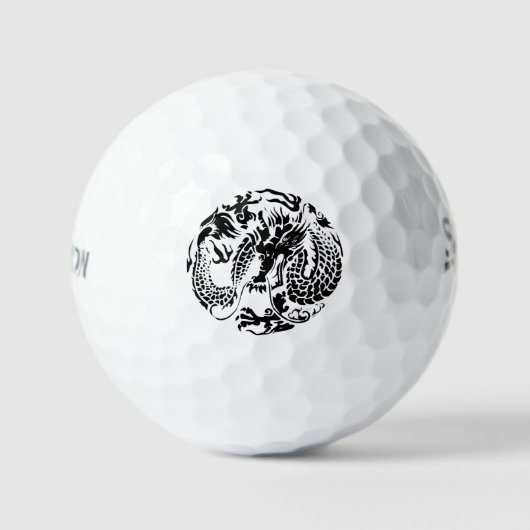 Zwarte draak golfballen (Voorkant)