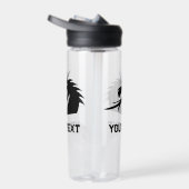 Zwarte draak hoofd creature aangepaste waterfles (Rechts)