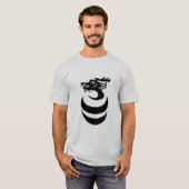 Zwarte draak in eierShirt T-shirt (Voorkant volledig)