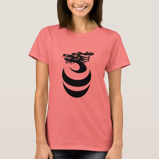 Zwarte draak in eierShirt T-shirt (Voorkant)