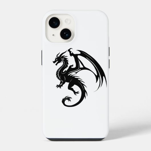 Zwarte draak iPhone hoesje (Achterkant)