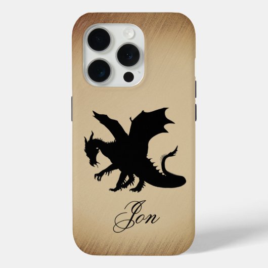 Zwarte Draak Landelijke Achtergrond Persoonlijk Case-Mate iPhone Case (Achterkant)