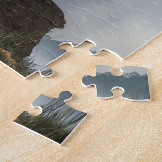 Zwarte draak legpuzzel (Zijkant)