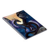 Zwarte draak met Night Sky van Carla Morrow Notitieboek (Rechterzijde)