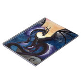 Zwarte draak met Night Sky van Carla Morrow Notitieboek (Linkerzijde)